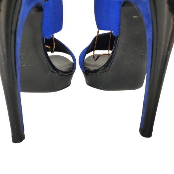 Fendi Elastic Ankle Strap Platform Pumps Heels - Picture 5 of 7